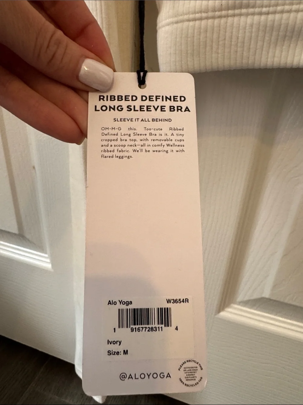 Alo ribbed defined long sleeve bra
